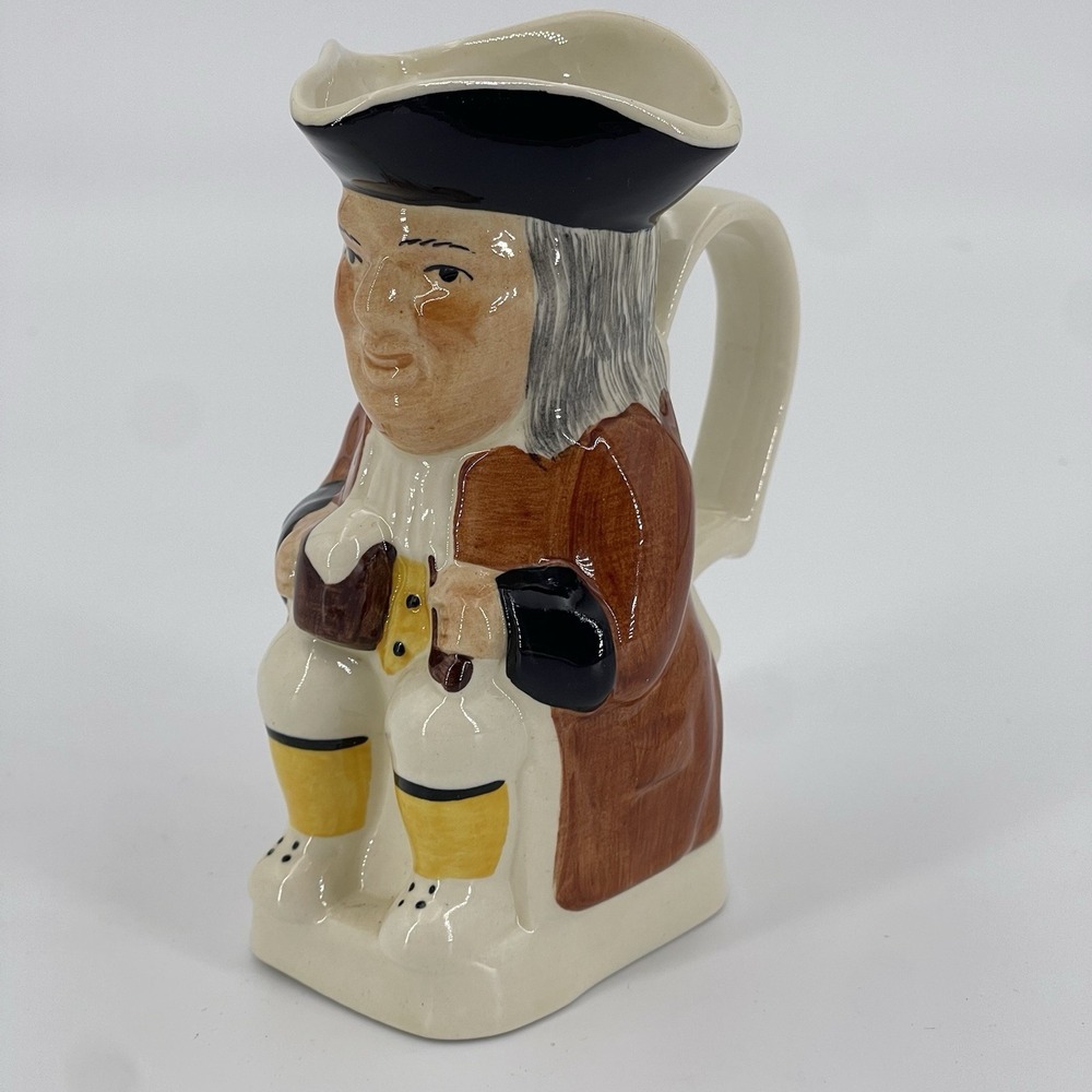 Toby Jug L/S Philpot Staffordshire England Hand Painted Detailed  7" Tall Mug